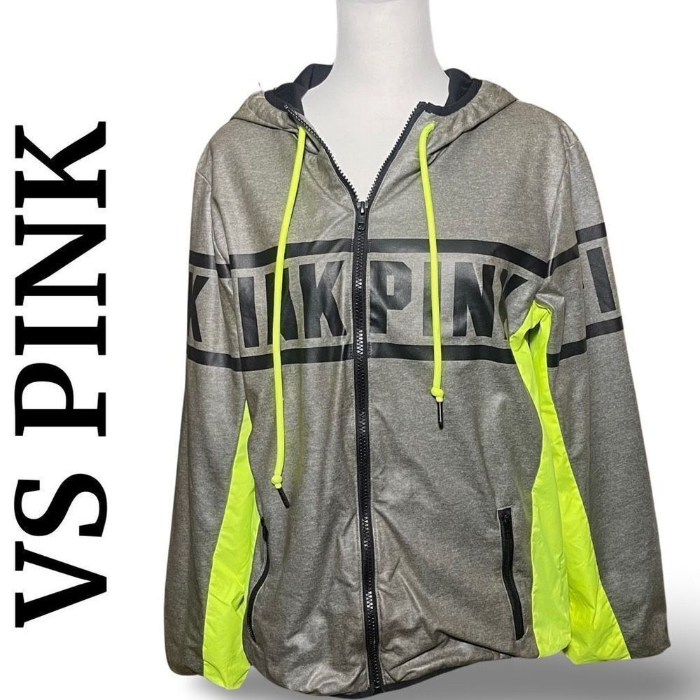 VS PINK Hooded Anorak Jacket w/ Fleece Lining, Full Zip Closure, Size XS/ S